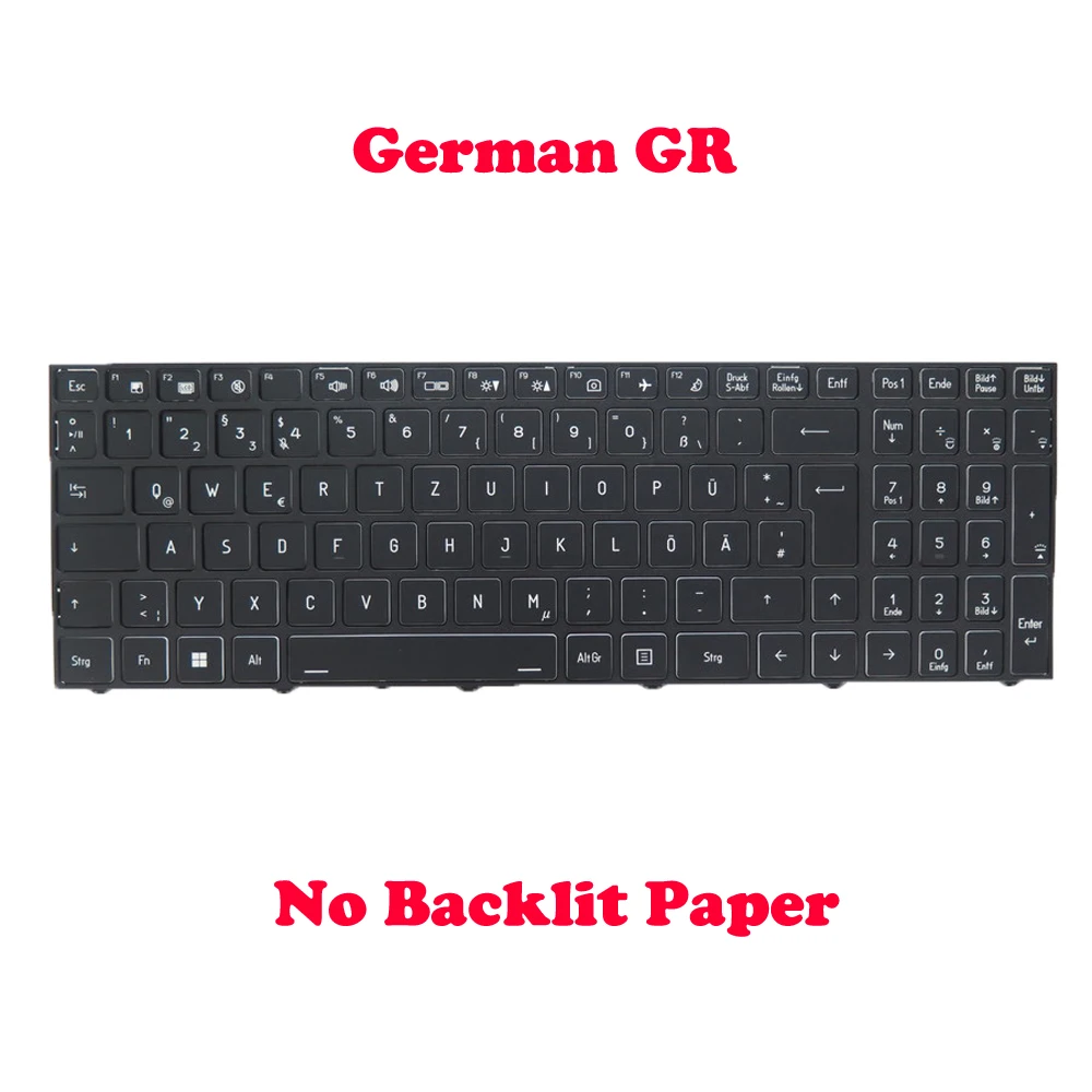 

Клавиатура ноутбука без подсветки для CLEVO L240TU L240 WIN11 L240LU L260 L260TU L261LU/XLU Английский США Великобритания Немецкий GR Новый