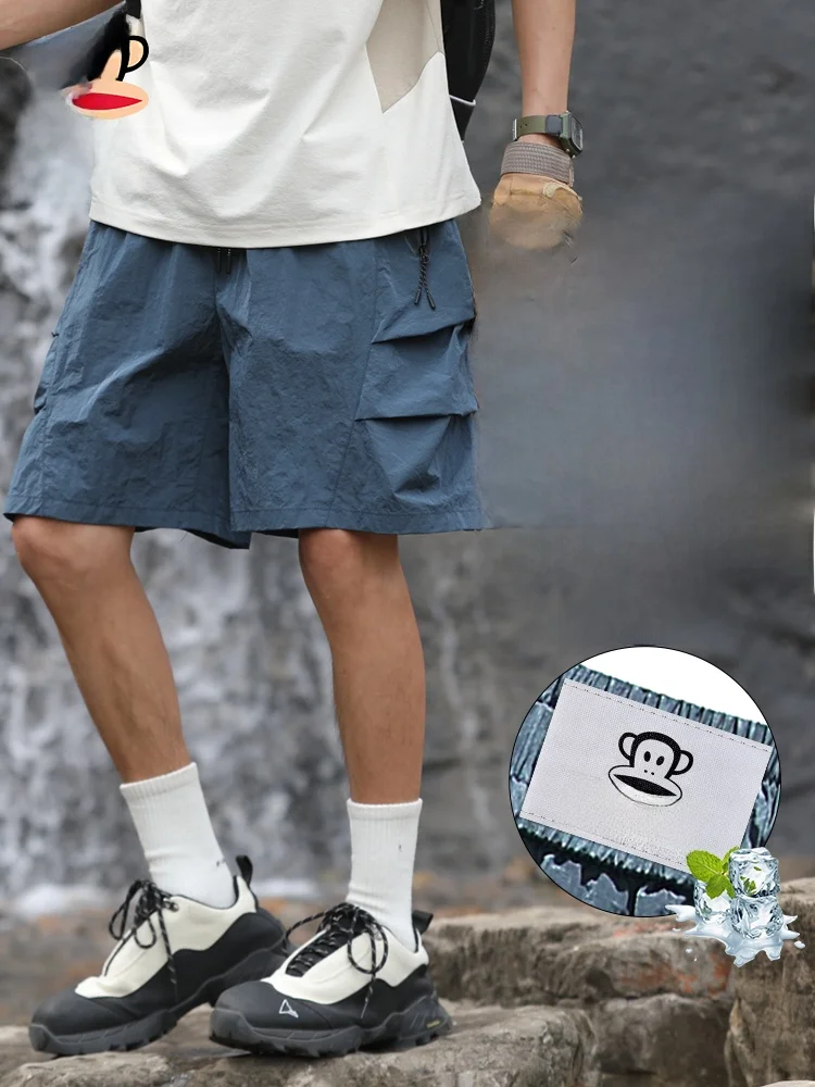 

Мужские летние шорты Paul Frank из быстросохнущей ткани, тонкие, свободные, дышащие, из ледяного шелка, легкие и удобные