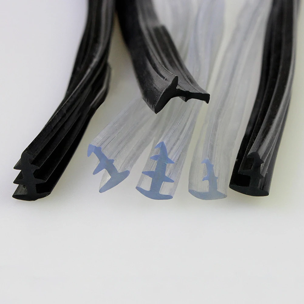 2M PVC Door Seal Strip for Glass Fixing and Repair Shockproof Waterproof Dustproof and Soundproof Seal for Doors