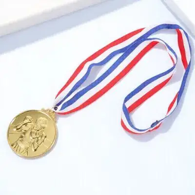 

5Pcs Medal Race Sports Zinc Alloy Shiny Finish Smooth Edge Competition Game Award Decorative Metal Home Desktop Gift