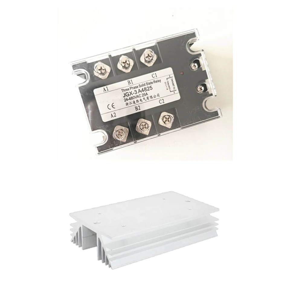 

JGX-3 A4825 AC-AC 25A AC 70-280V/AC24-480V 3-фазное твердотельное реле с радиатором