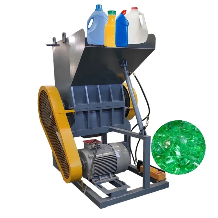 bottle plastic crusher crushing machine plastic film recicling plastic machine bottle crusher