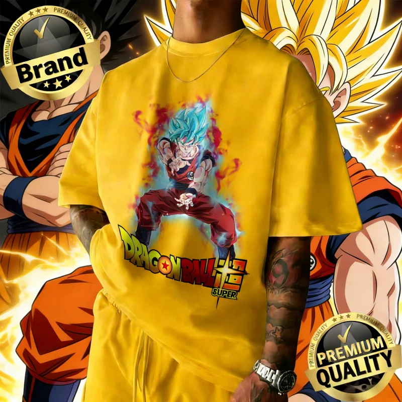2026 Neues Sommer-T-Shirt zum 40. Jubiläum von Dragon Ball, Kakarot, 100% Baumwolle, Anime-Druck, Übergröße, Lässige Streetwear, Unisex