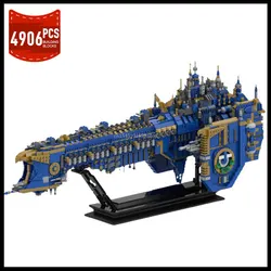 MOC Warhammered 40k Macraggeses Honour Battleship Model Building Blocks Set Game Weapon Navy Warship MOC-160650 Bricks Toys Gift