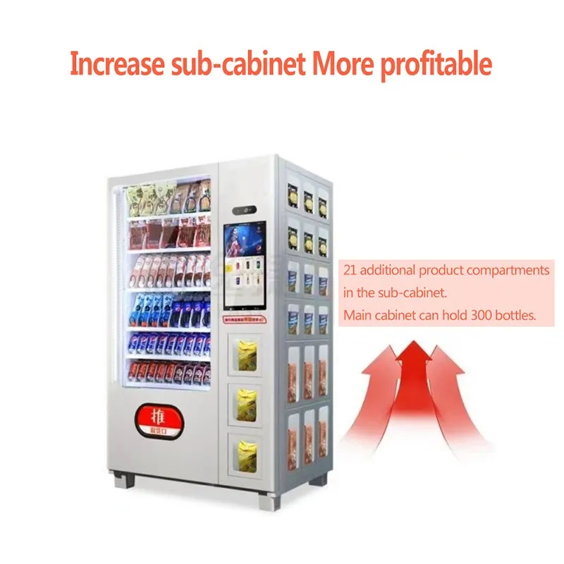 2025 Commerical Automatic Drink and Snack Vendor Machine High Quality Touch Screen Vending Machine For Sale