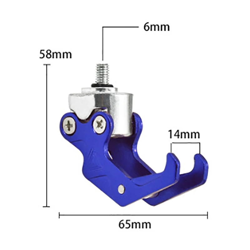 オートバイのヘルメット、ネジ、キャリーホルダー、手袋、スクーター、荷物、ホルダー用の耐久性のあるアルミニウムイーグルクローハンガー、6mm