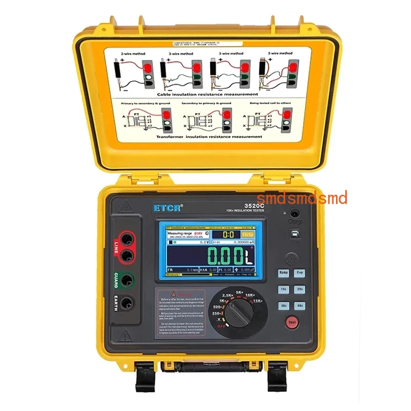 ETCR3520C High Voltage Digital Megohm Insulation Resistance Tester for Cables, Fast Shipping