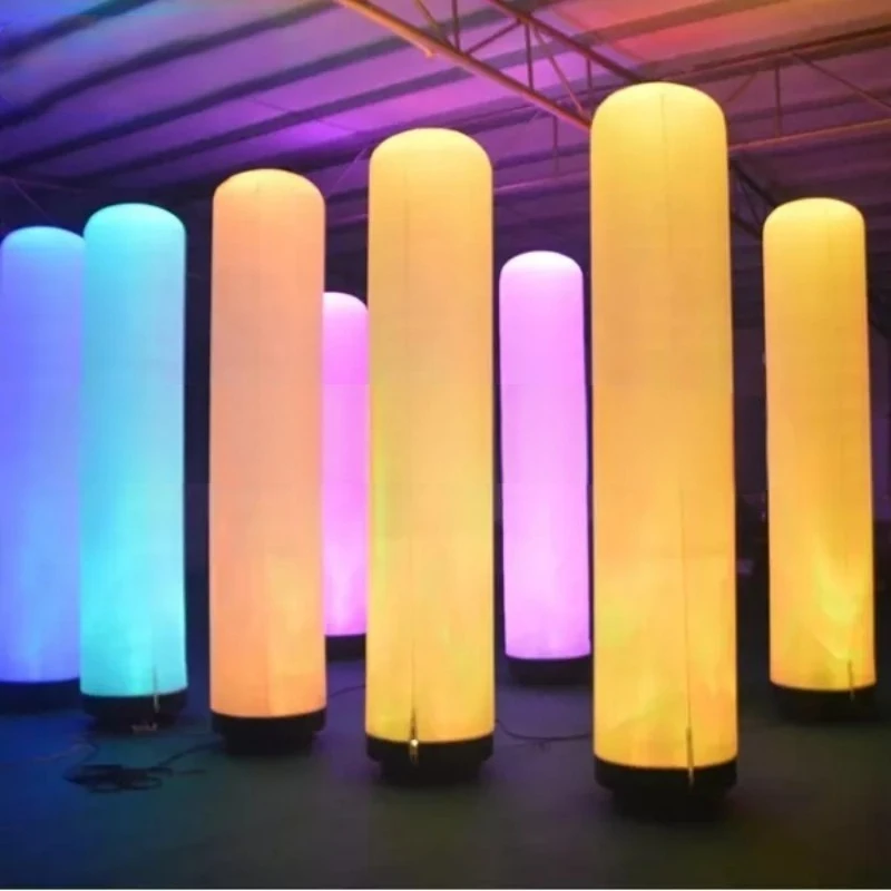 Ground Lighting Decorations  Large Inflatable Pillar  Inflatable Tube Pillar Decor With Remote Controller For Wedding Party