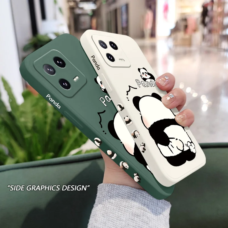 Custodia per telefono solletico Panda per Xiaomi Mi 14T 14 13 13T 12 12X 12T 12S 11 11T Ultra 10 10T 9 9T 9SE Pro Lite Cover in Silicone liquido