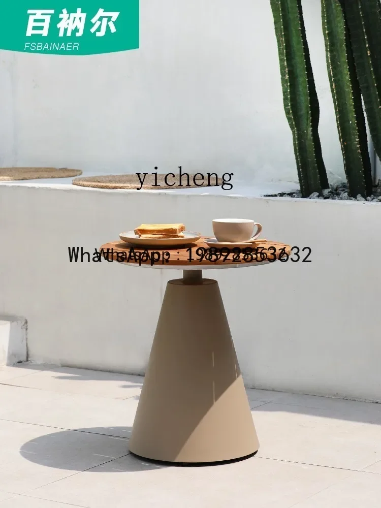 Small Coffee Table Creative Sofa Side Table Light Luxury round Simple Aluminum Alloy Mini Corner Table