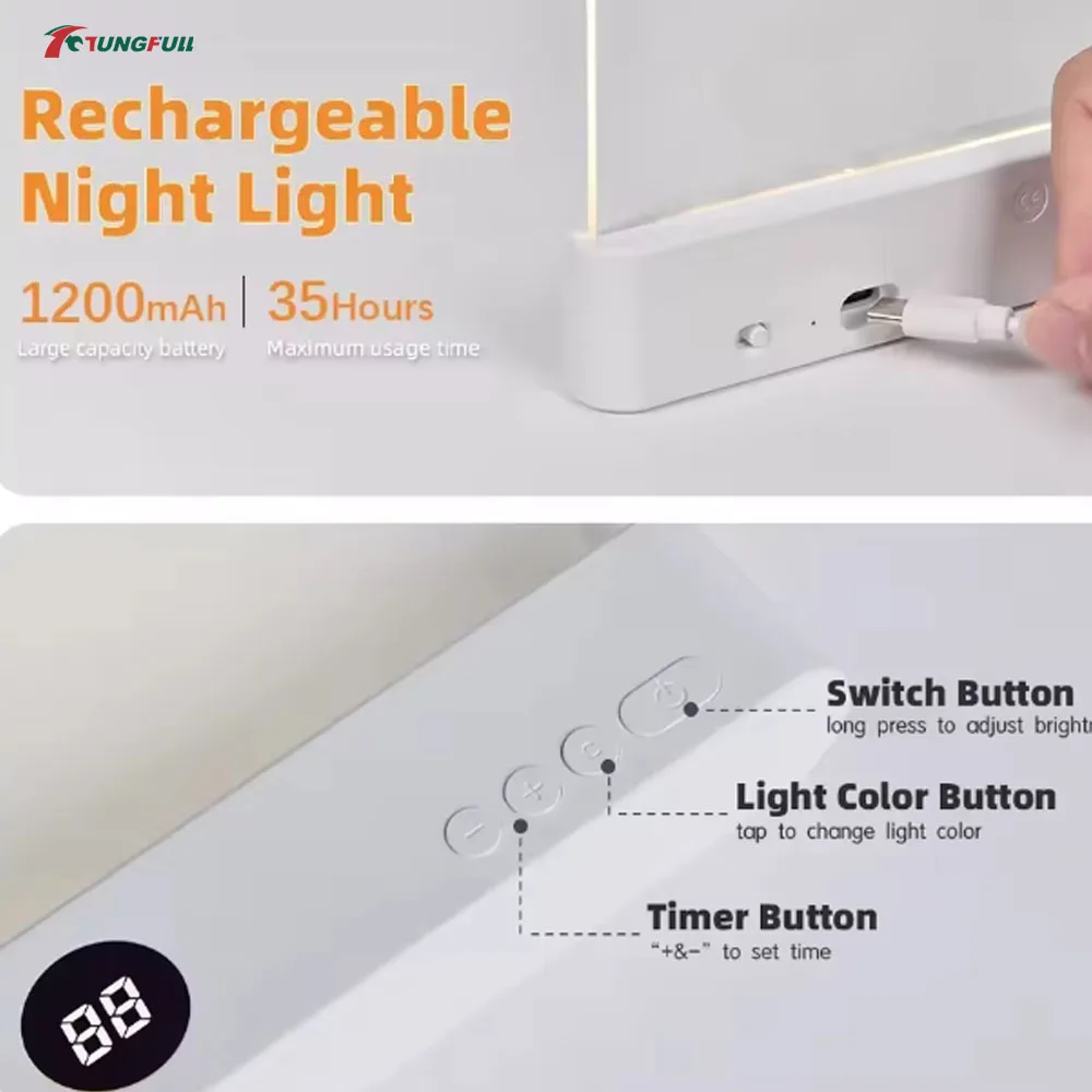 LED Flat Panel Book Light USB Charging Eye Protection Night Vision Reading Lamp Portable Student Indoor Night Reading Lamp - view 6