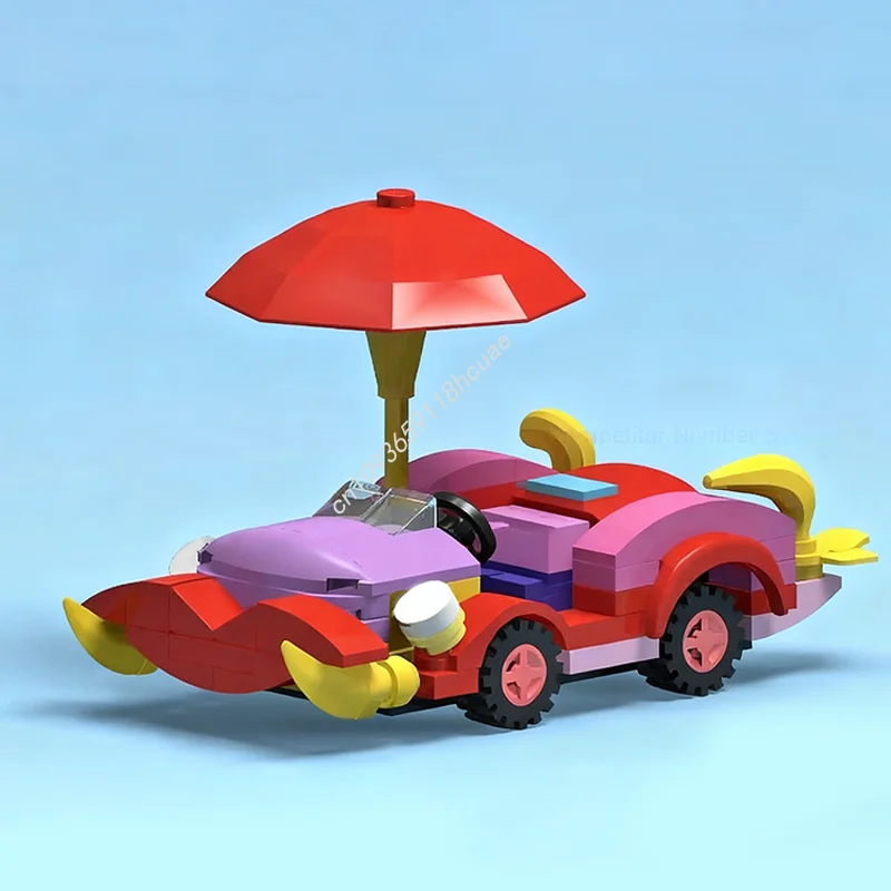 

97 шт. MOC Wacky Races тематическая мыльница модели автомобилей строительные блоки креативные кирпичные игрушки DIY сборка рождественские подарки