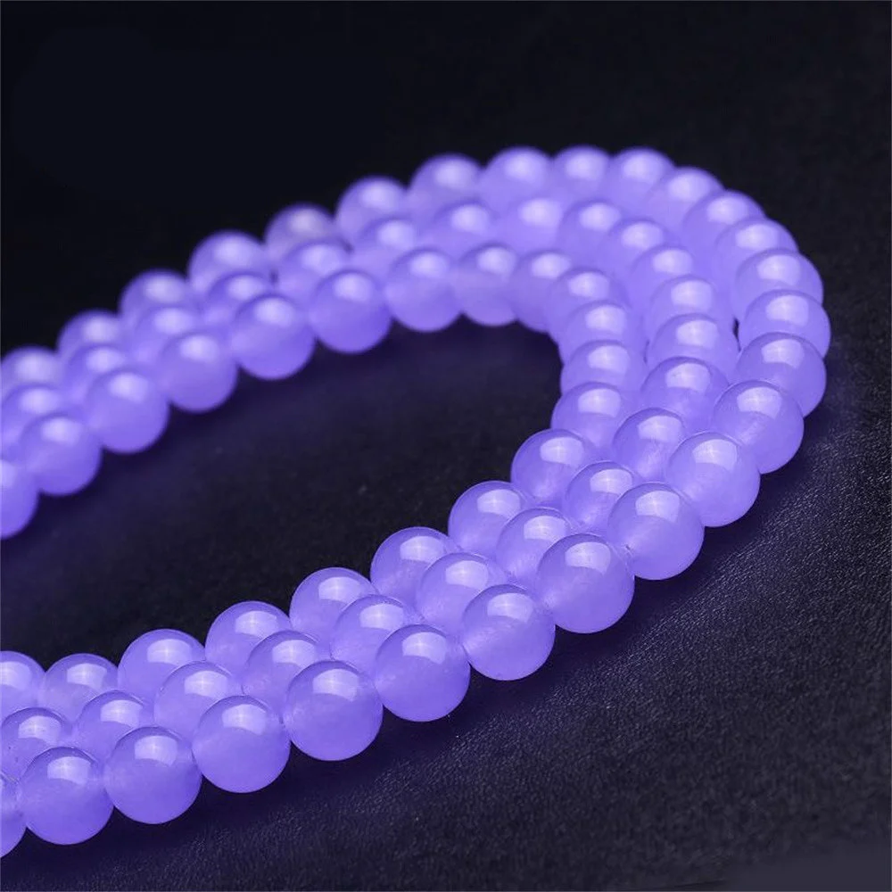 Free hot new Natural 8mm Purple Alexandrite Round Loose Bead 15\'\' A++ H012