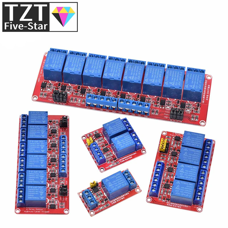 Relay module 1 2 4 6 8 Channel 5V 12V Relay Module Board Shield with Optocoupler Support High and Low Level Trigger for Arduino