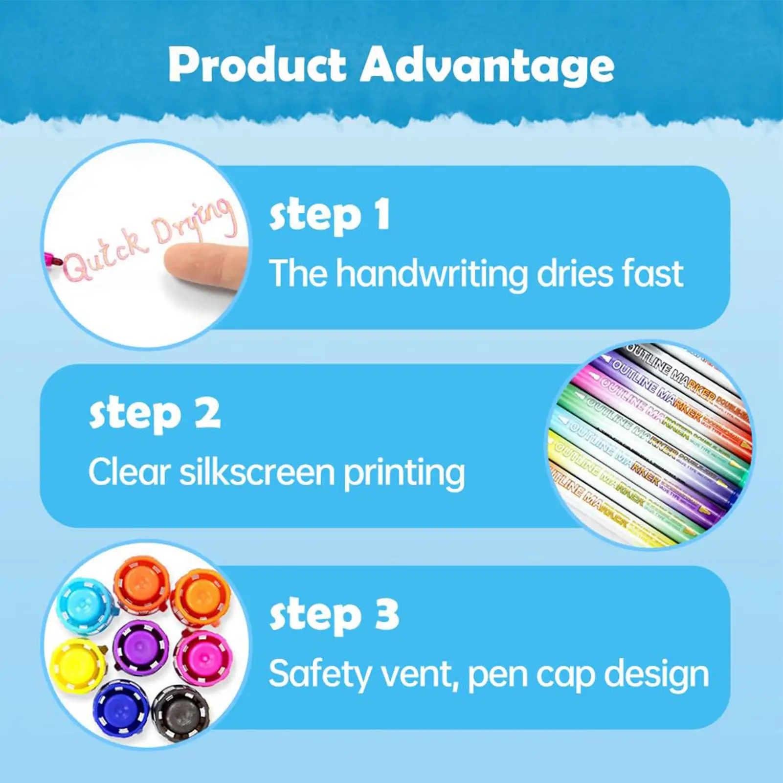 

Контурные маркеры с двухсторонними 8-компонентными ручками для рисования Маркеры для рисования для рукоделия школьных занятий Художественные проекты для заметок