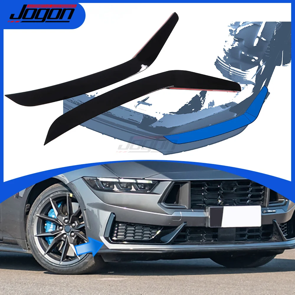 

For Ford S650 Mustang Dark Horse Coupe Premium Coupe 2024 Car Front Bumper Splitter Spoiler Mudguards Trim Exterior Accessories