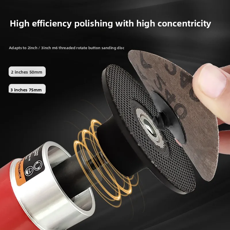 Suruima Pneumatic Sanding Disc Machine 2/ 3inch Rotary Button Sanding Disc Grinding Sandpaper Machine Bowl-Shaped Button Sanding Polisher