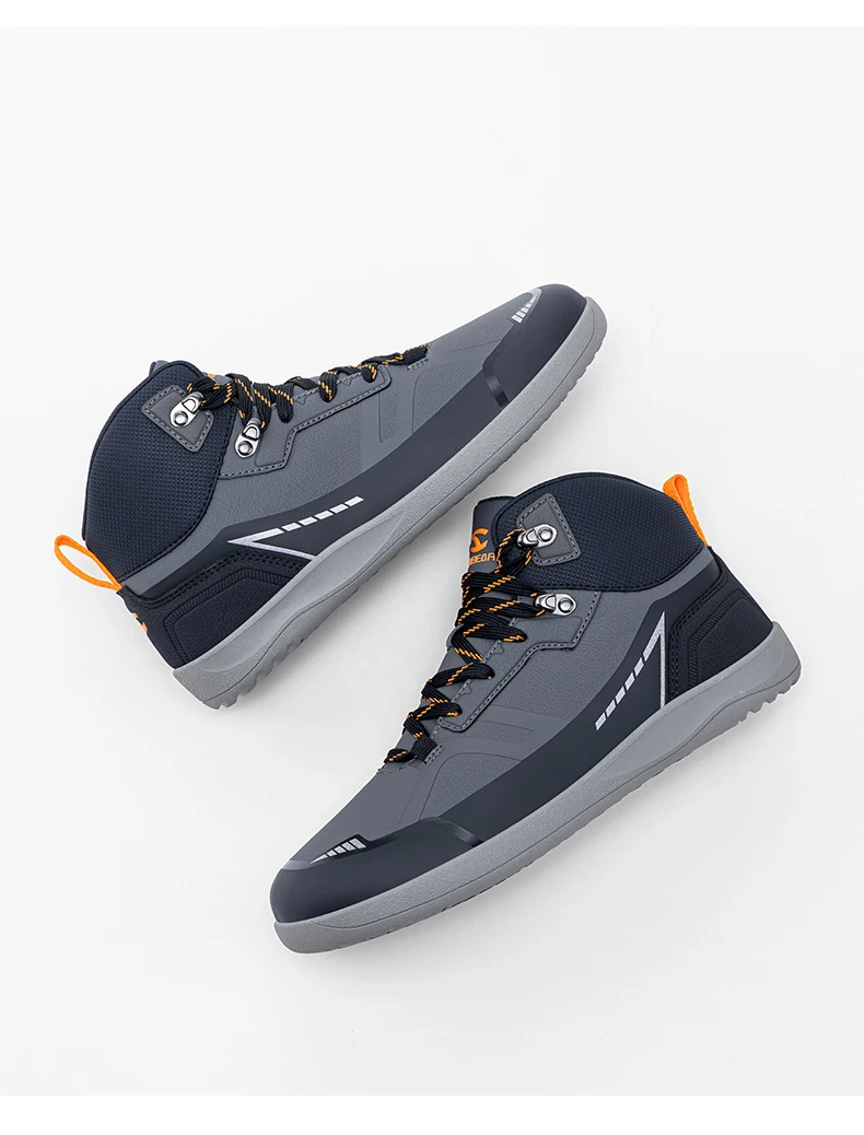 HOBIBEAR Unisex Mid-Top Barfußschuhe Herren Damen Breite Zehenkappe Kunstleder Wanderstiefel Outdoor Rutschfeste Trail-Laufschuhe – Detail 10