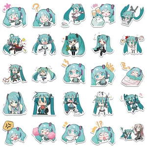 Waterproof Phone Case Cartoon Sticker Pack, Hatsune Miku, Journaling Papelaria, Embalagem Kawaii, Pele bonito do portátil, 65Pcs 10 principais vendas adesivo lapis - №7