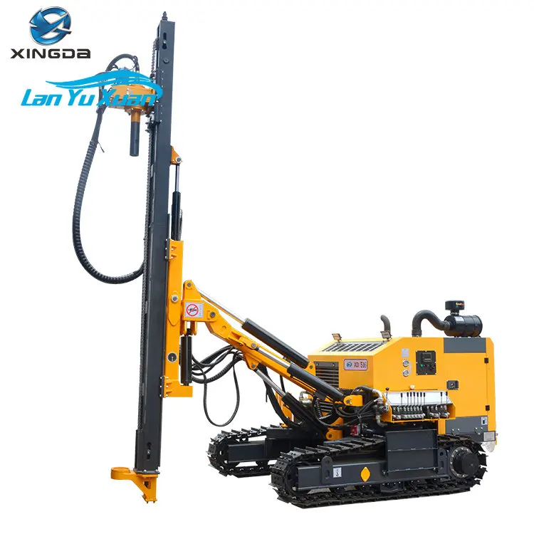 Hot sale 30m crawler hydraulic rotary pneumatic hard rock drilling rig machine for quarry blast hole slope reinforcement