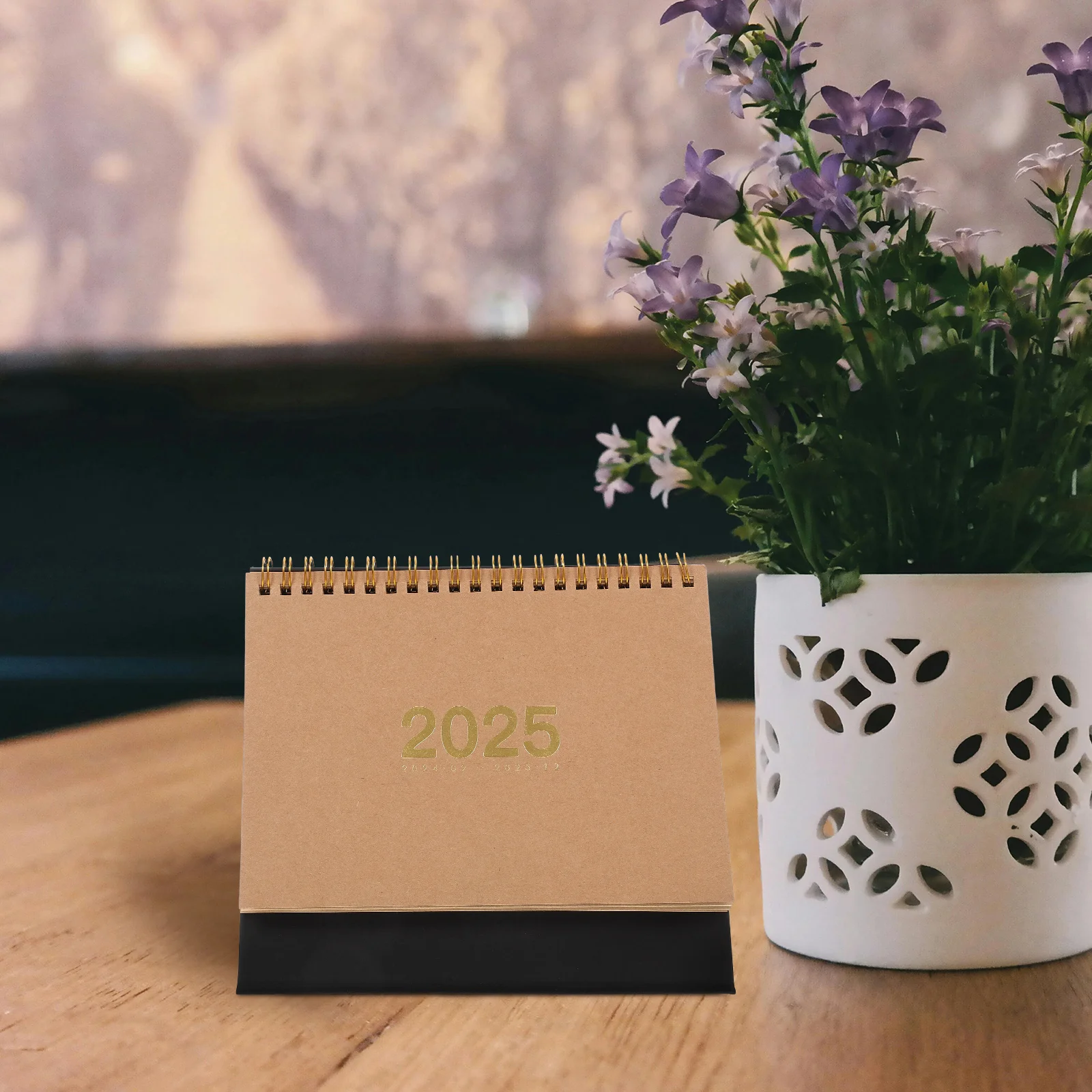 

2025 Desk Calendar Standing Flip Ornaments Small Paper Academic Aesthetic Office