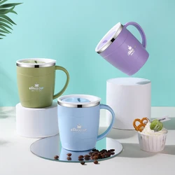 Milk Coffee Cup Stainless Steel Double Wall Thermal Insulated Water Cups and Mugs Metal Coffee Cup Mug