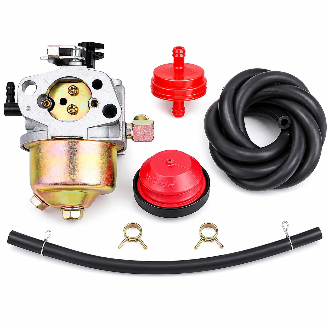 Carburetor Kit w/Primer Bulb Fuel Line Filter For MTD Cub Cadet Troy-Bilt 951-10368 951-10638A 951-14026A 751-10638 951-14027A