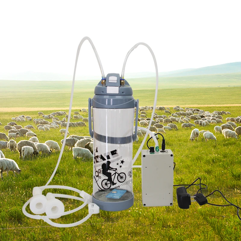 Automatic electric Goat Milk 3L Automatic Electric Grey Blue Plastic Milking Machine For Cattle And Sheep