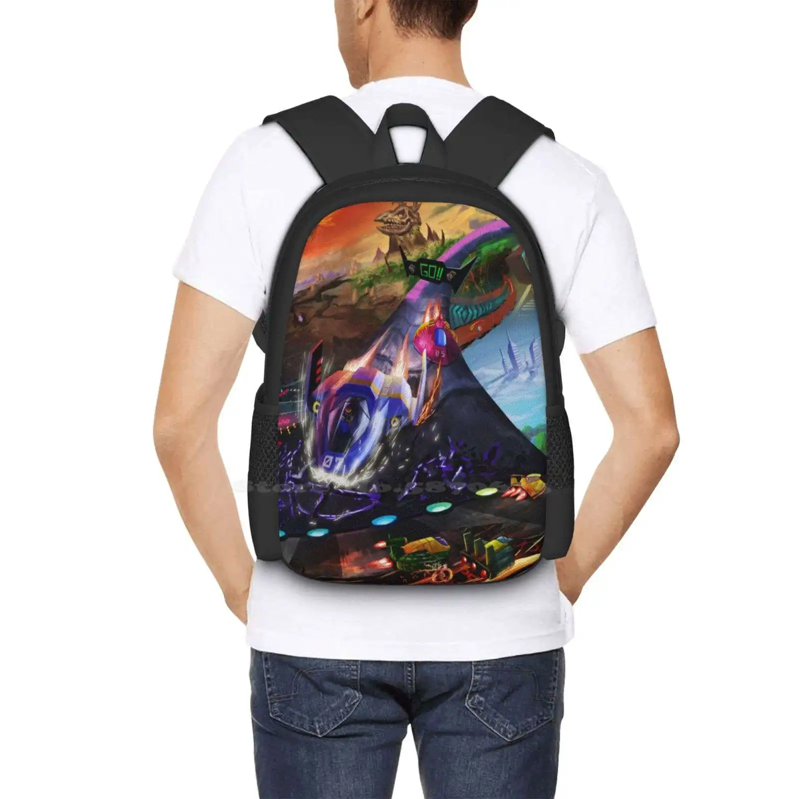 Mochila de carreras de la galaxia, bolsos de moda, F Zero Blue Falcon Captain Fire Stingray, gran oferta