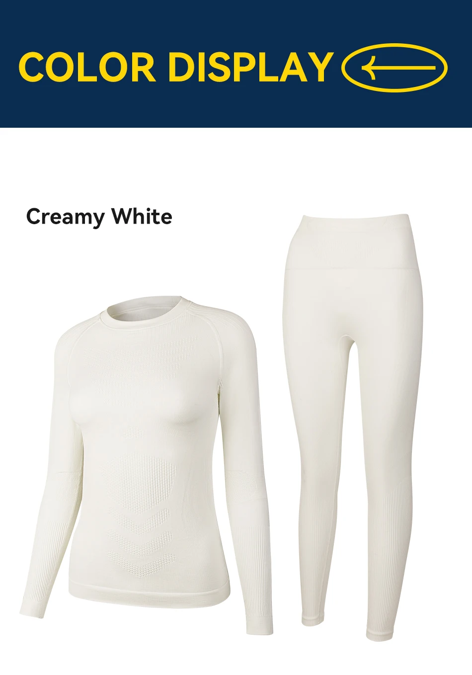 COPOZZ Nahtloses Ski-Thermo-Unterwäsche-Set für Damen und Herren, hochelastisch, Rundhalsausschnitt, schnell trocknend, feuchtigkeitsableitend, Sport-Baselayer, lange Unterhose – Detail 29