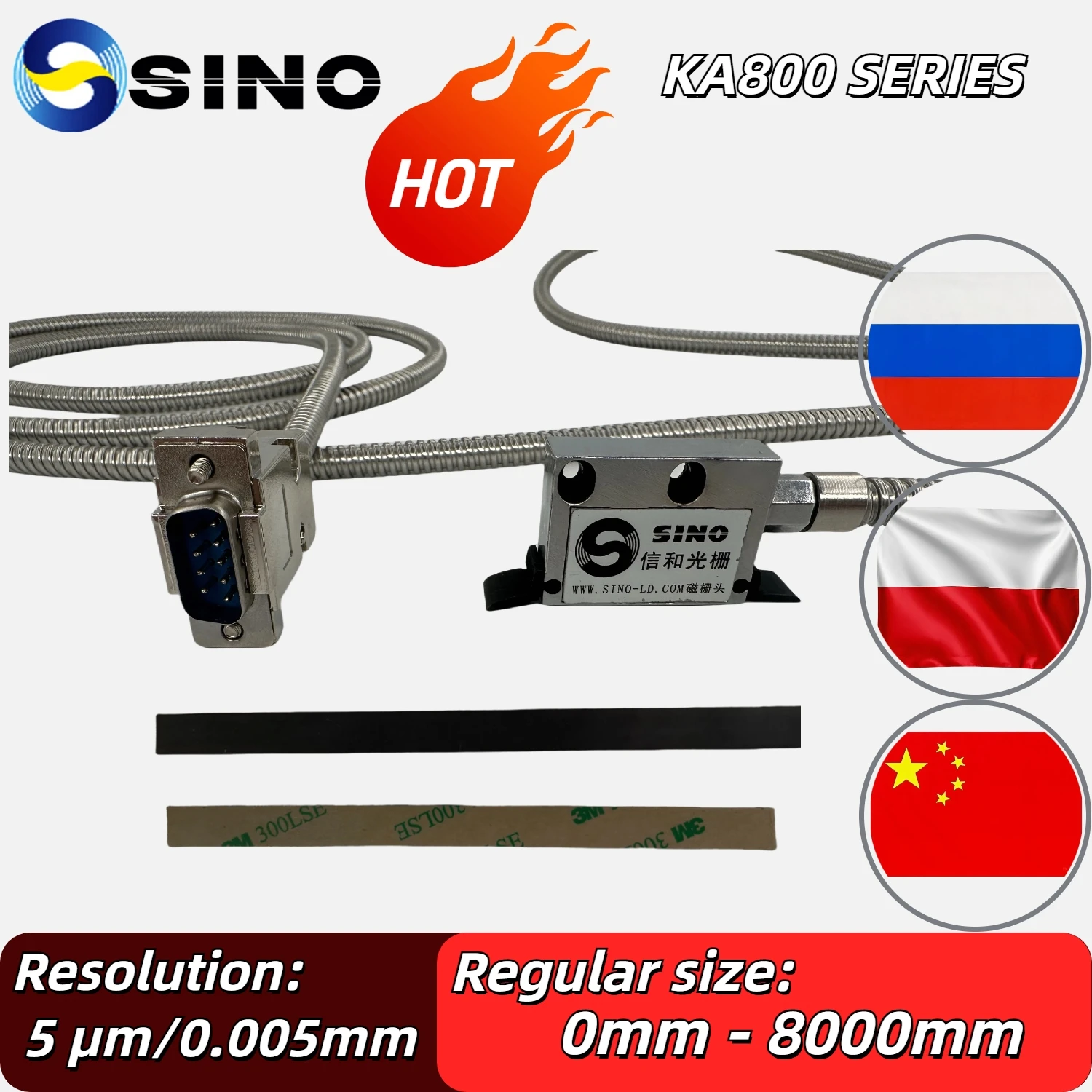 High Precision Linear Scale Ruler Non-contact Measurement System DRO For Small Micro Magnetic Grating Scale Magnetic Encoder