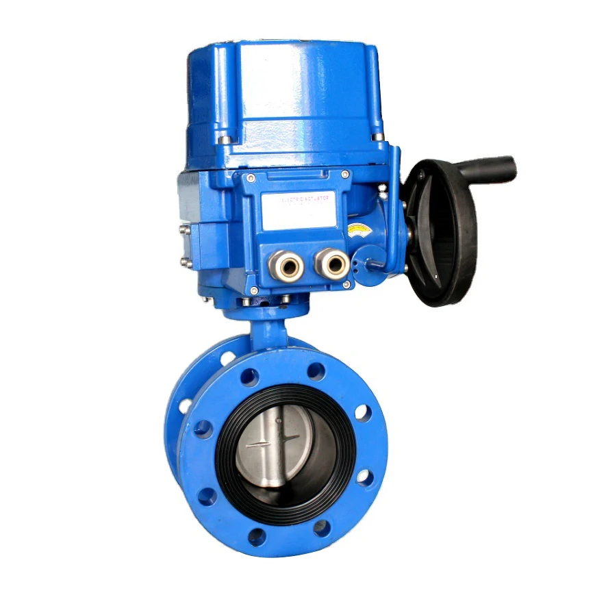 

TKFM double flange type 4 inch 100 mm anti electric butterfly valves with actuator