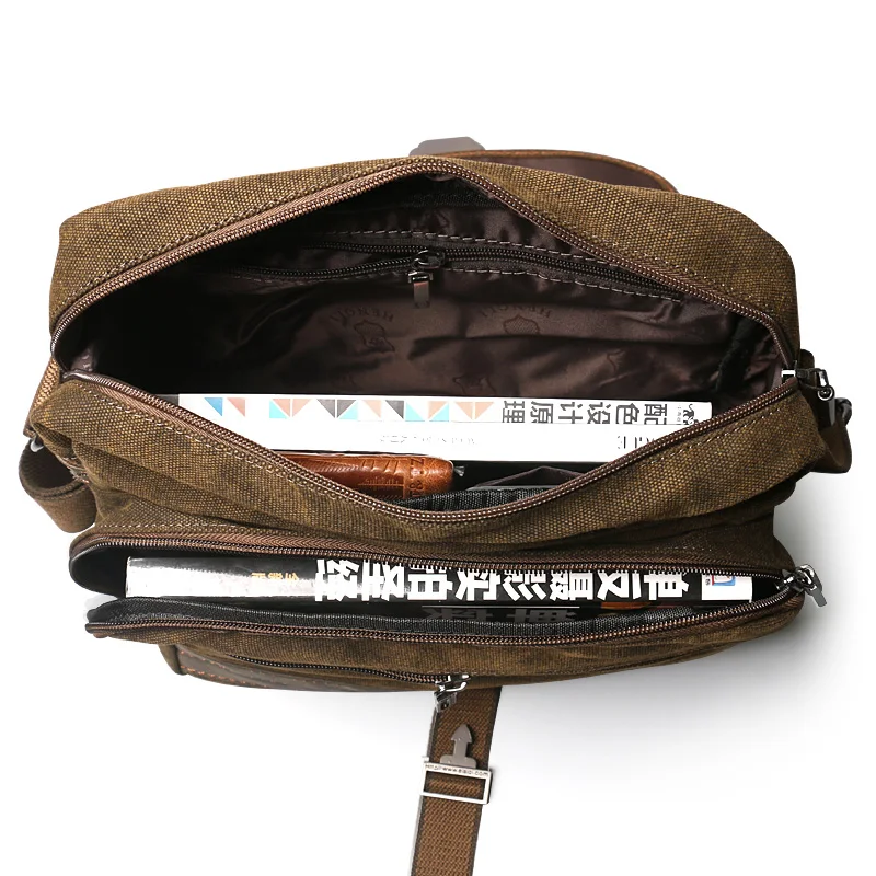 Ruil حقيبة قماش قنب رجالية حقائب قماش الرجال الترفيه ارتداء مقاومة حقيبة كروسبودي ريترو السفر الكتف سعة كبيرة حقيبة ساعي