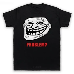 TROLLFACE MEME RAGE COMIC FUNNY TROLL JOKE INTERNET Hombres Mujeres Niños Camiseta Camiseta para jóvenes de mediana edad