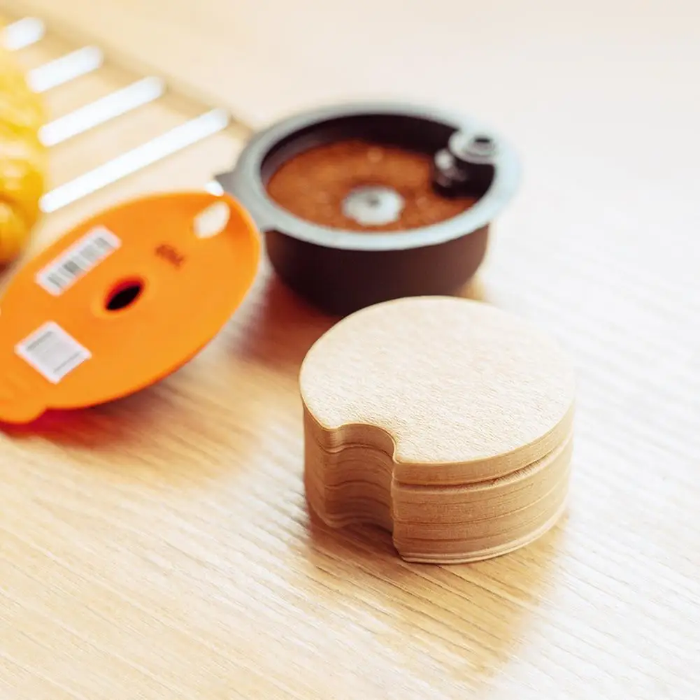 50 Stück Einweg-Kaffeefilter aus Papier für wiederverwendbare Tassimo-Kaffeekapseln, schützen vor dem Block, halten die Kapsel für die Reinigung
