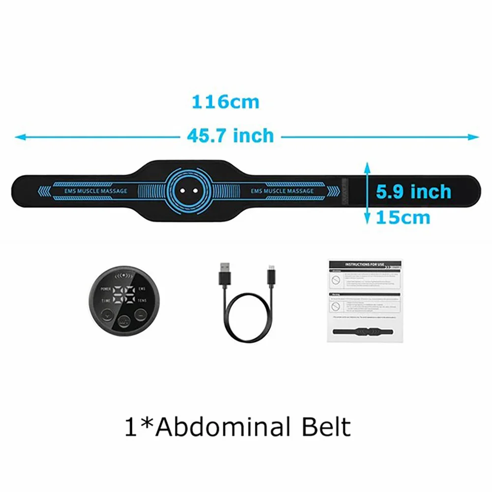 EMS Riem Massage Set Abdominale Fitness Apparaat Intelligente Riem Full Body Spierstimulatie Trainer USB Opladen Versie