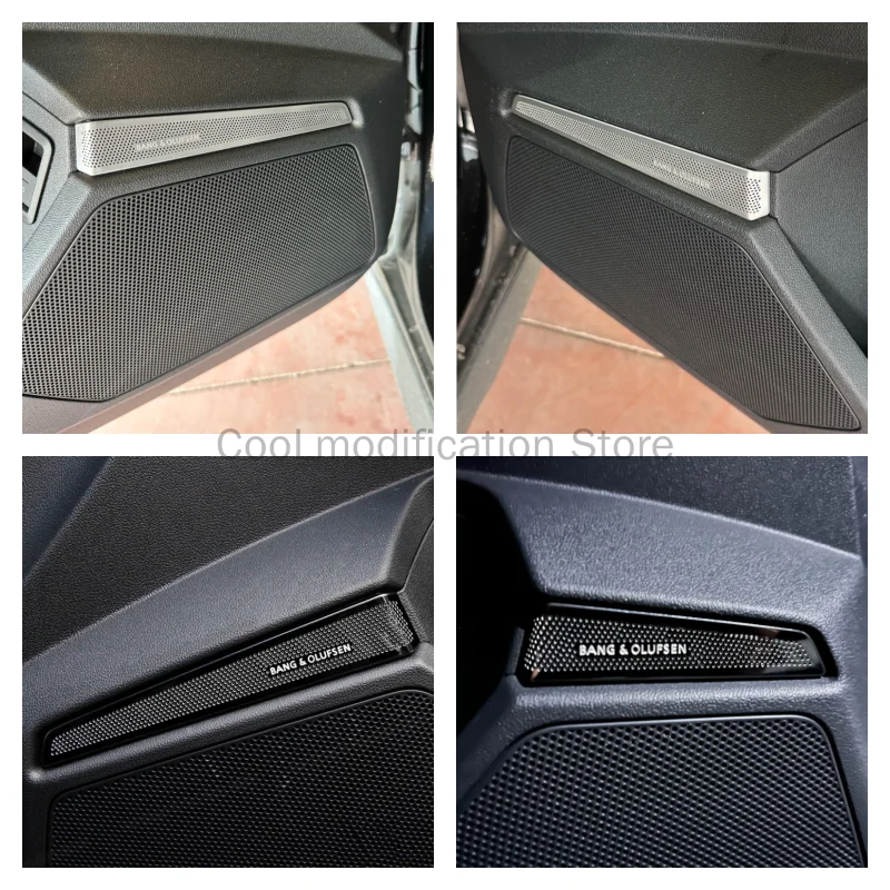 For Audi A3 8Y Sedan Sportback 2021 2022 Interior Stainless Steel Dashboard Window Pillar A Audio Sound Speaker Panel Cover Trim