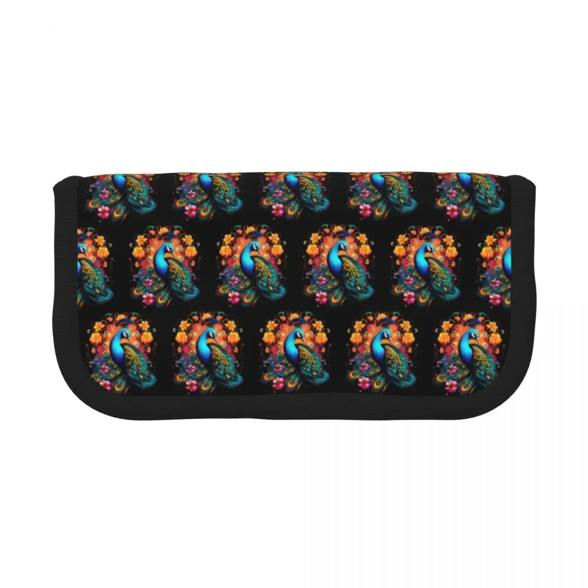

Peacock With Feathers Flowers Pencil Cases for Student Gifts Pen Box Pencil Bag Large Capacity Pencil Pouch Pen Holder