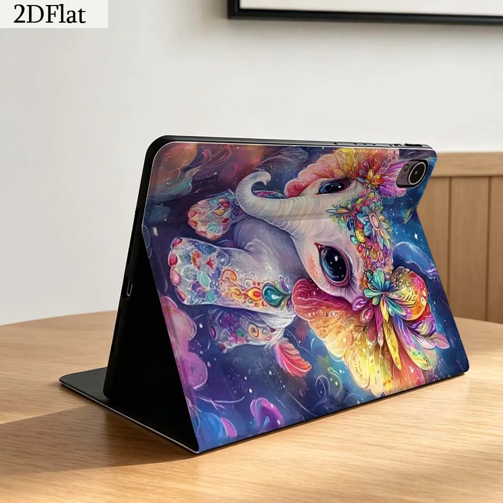 Cartoon Colorful Elephant Art For Honor Tab Magic Pad GT X9a 6 X9 X8A X8 V8 V7 9 V9 8 2 3 4 13.3 10 Pro Inch Tablet Case Gift