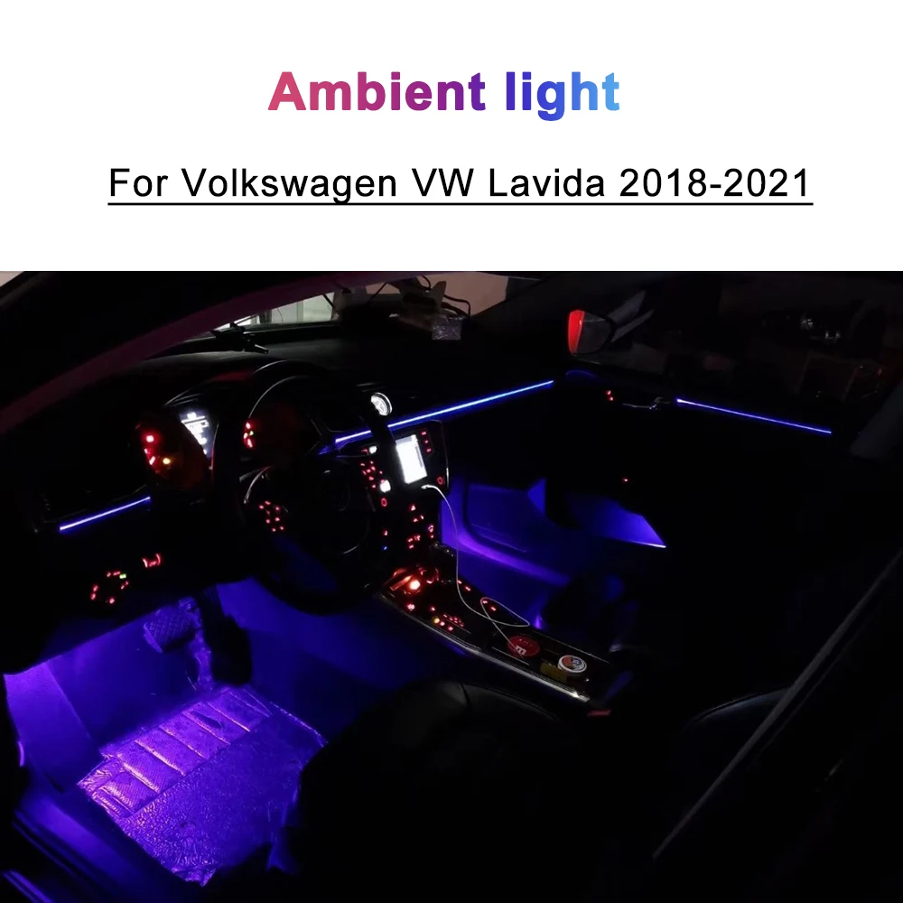 Car ambient light For Volkswagen VW Lavida 2018-2021 Interior Door Handle Decorative lighting 64-color Atmosphere lamp