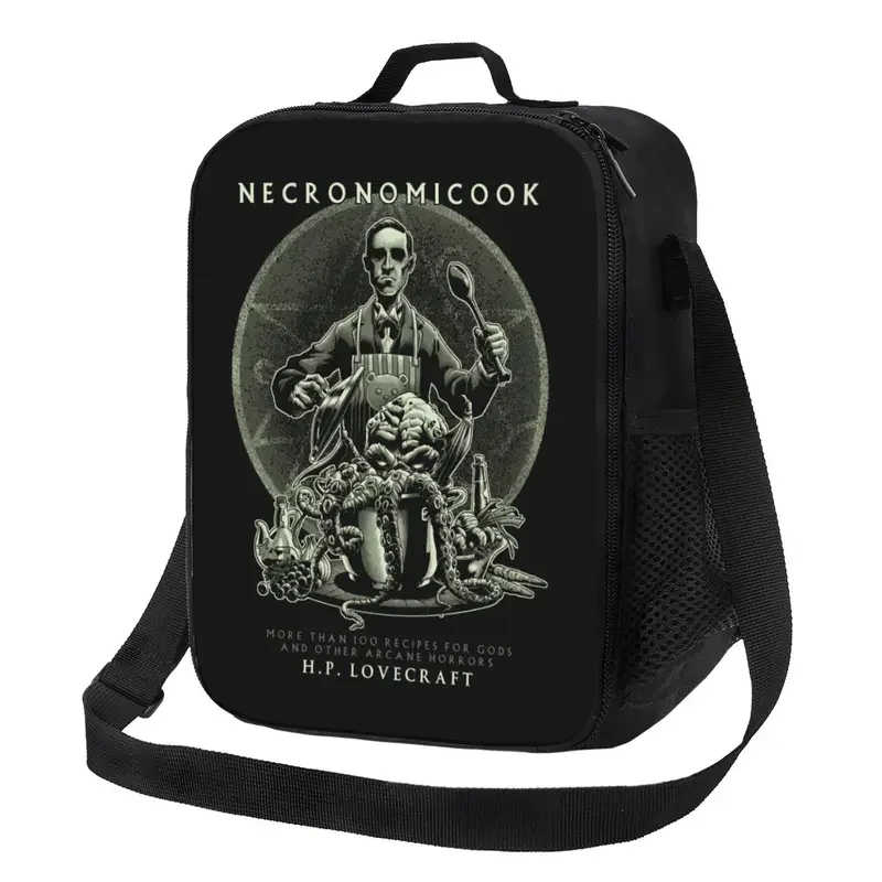 Cooking Call Of Cthulhu Thermal Insulated Lunch Bag Lovecraft Portable Lunch Tote for Kids School Multifunction Bento Food Box