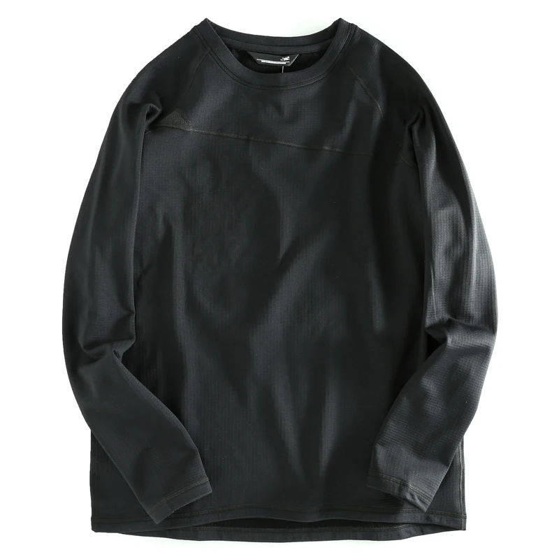 Youth  Color Long Sleeve Base Shirt Trendy Street Style Spring Autumn Men's Fashion Loose Fit Comfortable BreathableYY36