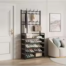 Multi-layer Door-mounted Shoe Hat Rack