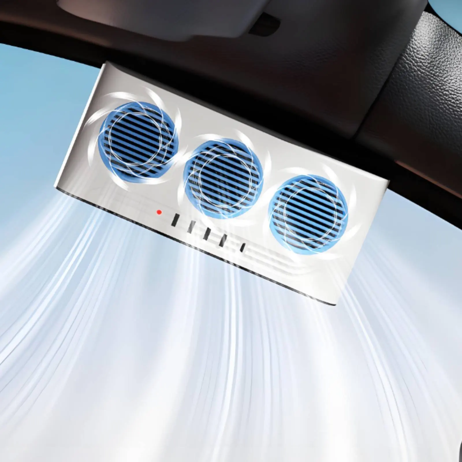

Car Window Exhaust Fan Emergency Warning Flare Vehicle Air Circulator for Summer