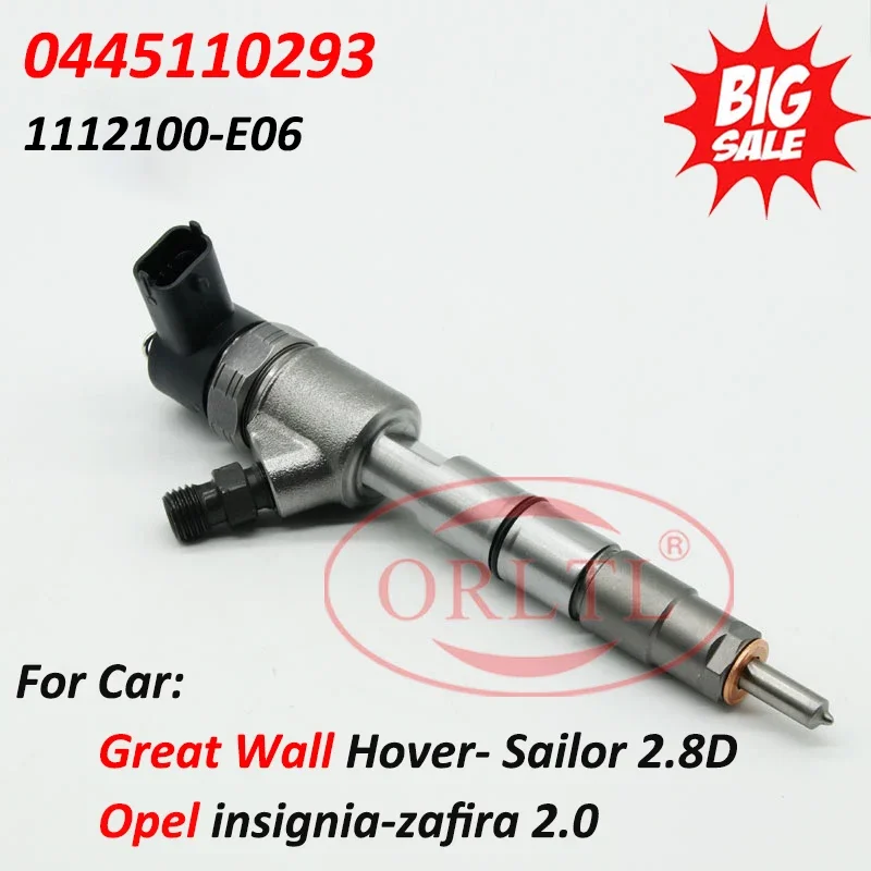 

0445110293 New Diesel Injector 0 445 110 293 Fuel Injection Sprayer 1112100-E06 For Great Wall Sailor 2.8D