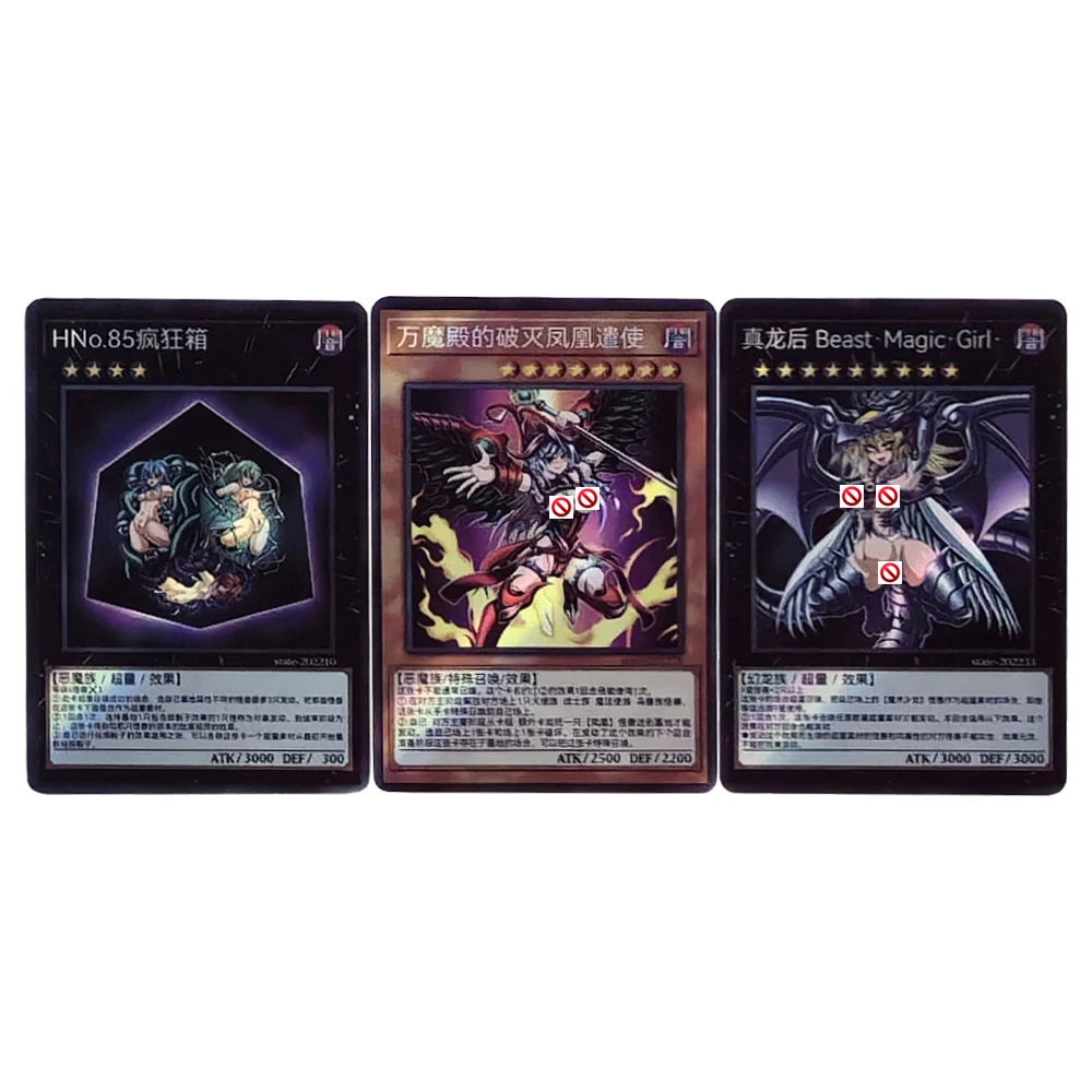 

5Pcs/set Diy Self Made Yu-Gi-Oh! Anime Girls Flash Cards ACG Kawaii Gift Toys Game Anime Collection Cards