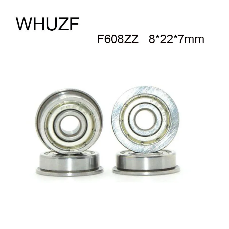 F608ZZ Flange Bearing 10/20PCS 8x22x7 mm ABEC-3 Flanged F608 Z ZZ Ball Bearings WHUZF