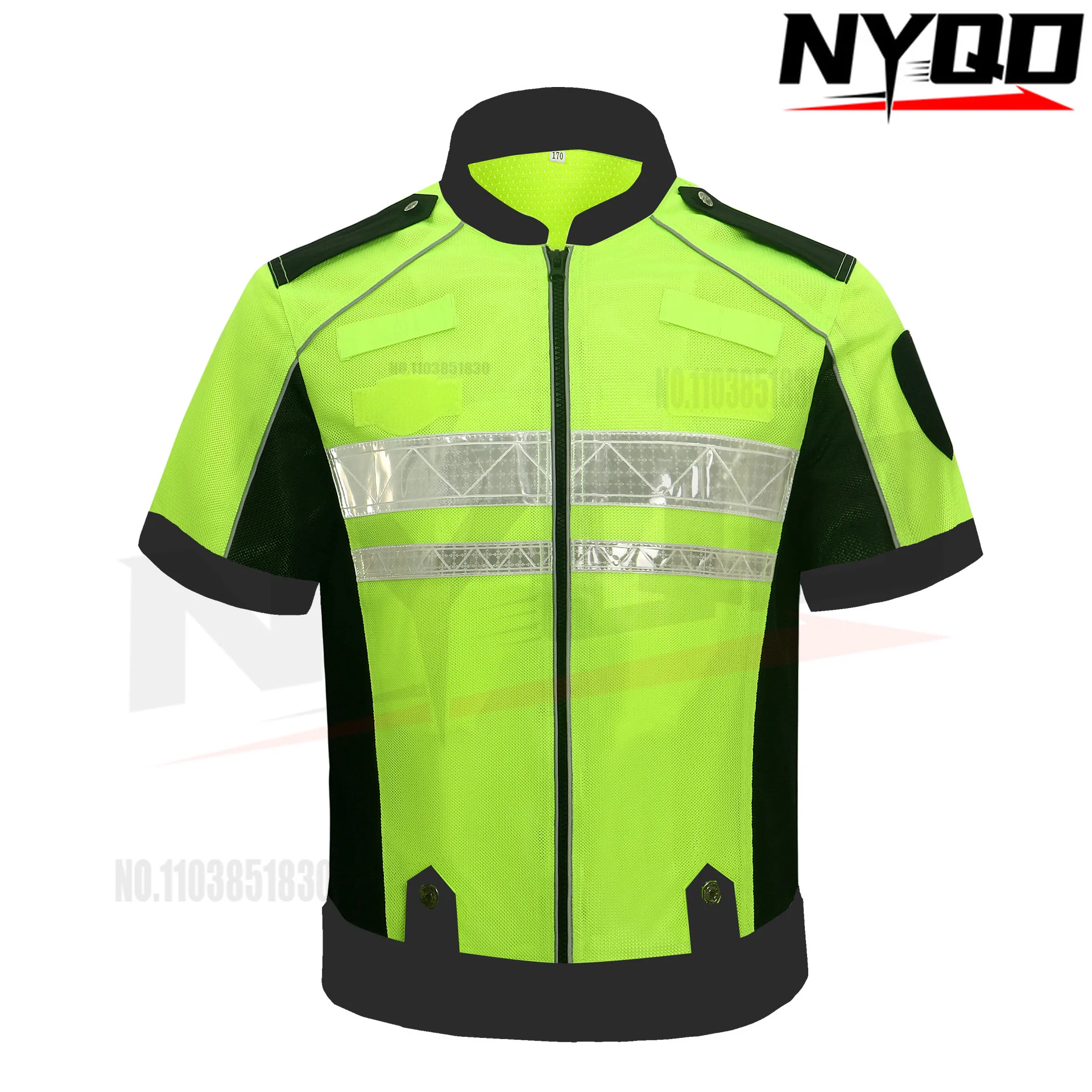 Motorcycle cycling suit summer reflective and breathable off-road racing suit short sleeved motorcycle vest 180cm biker vest