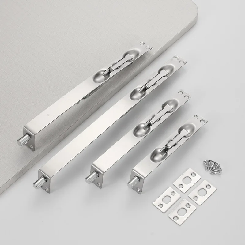 

1PCS Stainless Steel Concealed Bolt L-type Anti-theft Door Female Door Heaven Earth Bolt Double Door Embedded Concealed Bolt