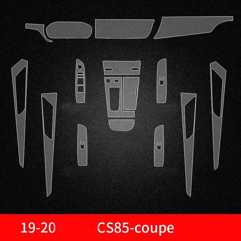 TPU for CHANGAN CS85 Coupe Transparent Protective Film Strip Car Interior Sticker Central Control Panel Gear Door Air Panel